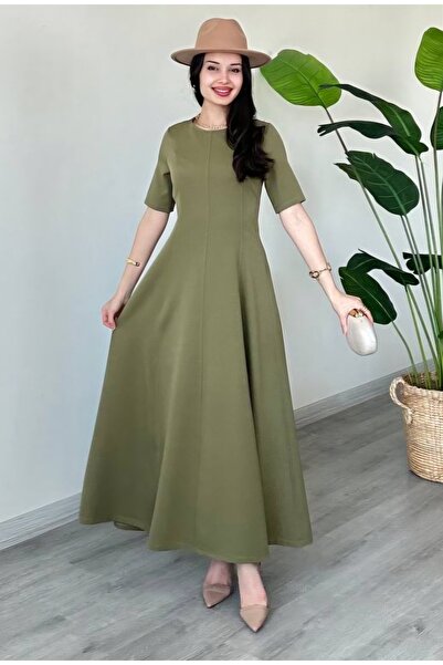 Şamdan Short Sleeve Long Dress