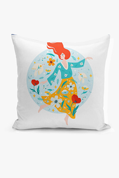 Filamente غطاء وسادة بطباعة رقمية على الوجهين - تصميم زهور ونساء