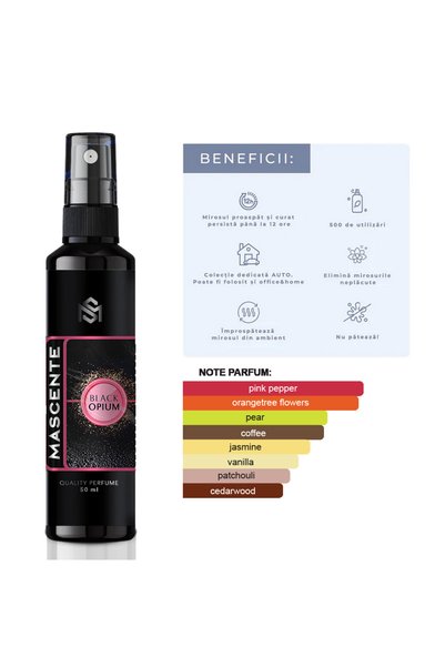 MASCENTE Black Opium Parfum auto + Bradut gratuit Inspirat de Yves St Laurent Black Opium