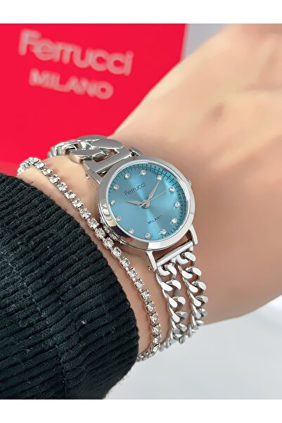 Ferrucci Steel Strap Minimal Case 2 Year Warranty 3 Atm Waterproof Women's Wr...