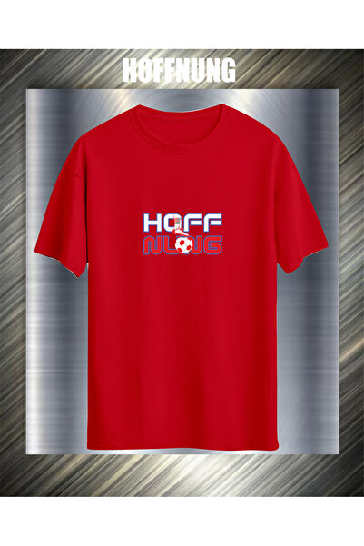 HOFFNUNG Unisex Short Sleeve Round Neck Footballplayer Printed Solid Color Ts...
