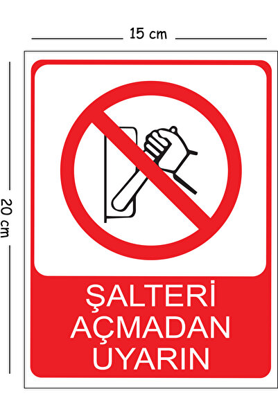 Mayeka Warning Without Opening the Metal Switch 15X20 cm Warning Occupational...