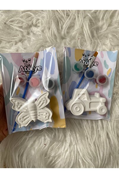 Atölye Lavi Shop 10 قطع (5+5) - مجموعة تلوين الجرار والفراشة، هدية عيد ميلاد،...