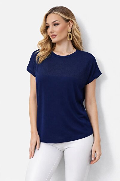 lavella Γυναικεία πλεκτή μπλούζα με κοντά μανίκια 12949 BGL-ST05311