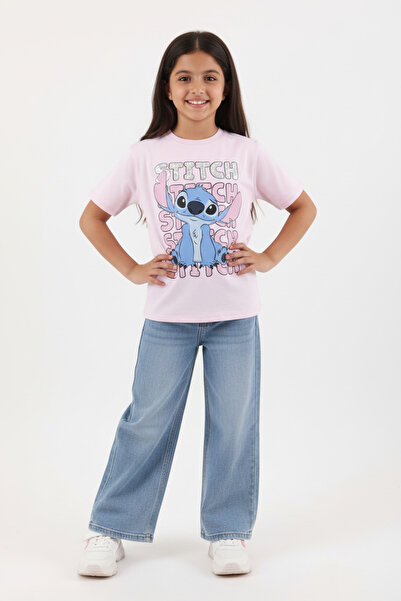 SOULTAN تي شيرت صيفي مطبوع عليه ستيتش للفتيات