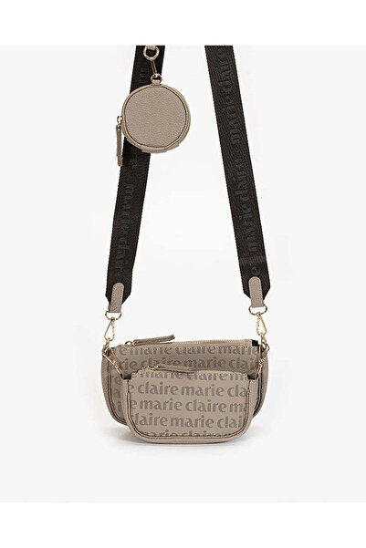 Marie Claire MONOGRAM CROSSBODY BAG IN BEIGE