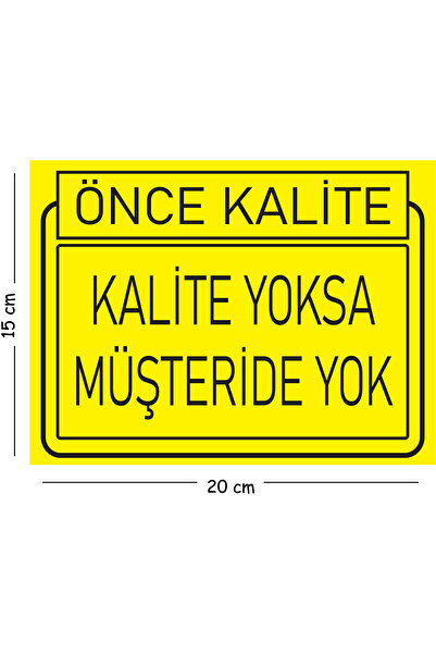Mayeka Metal: if There Is No Quality, There Is No Customer - 15X20 cm Warning...