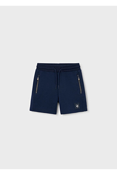 MAYORAL Boy's Zippered Bermuda Shorts Navy Blue - 03209