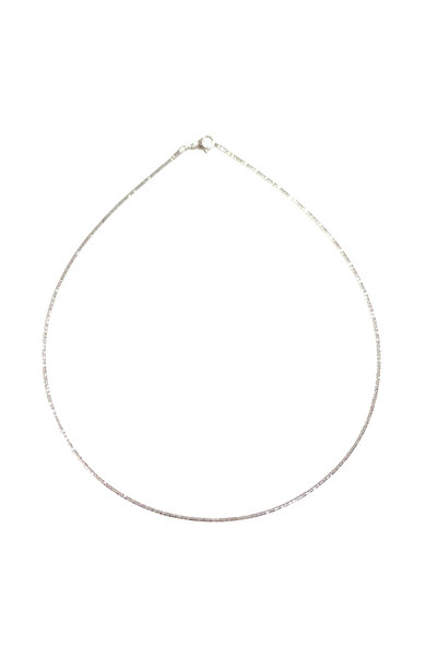 Güler Yüzlü Silver Xuping 42 cm Flexible Chain Necklace - White