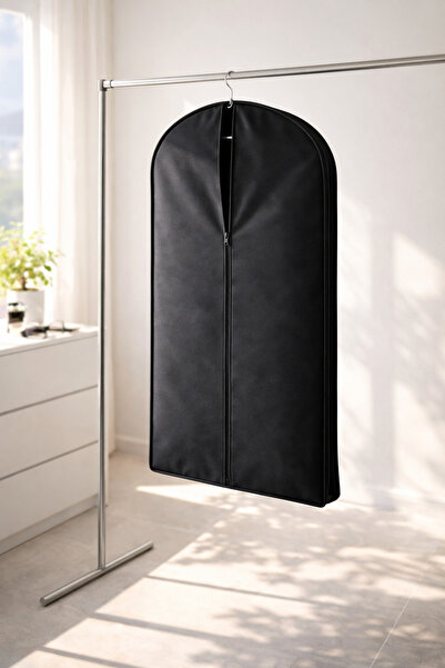 HİG HOME Black Garment Bag with Zipper and Hanger – Suit Shirt Jacket Protect...