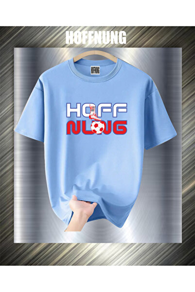 HOFFNUNG Unisex Short Sleeve Round Neck Footballplayer Printed Solid Color Ts...