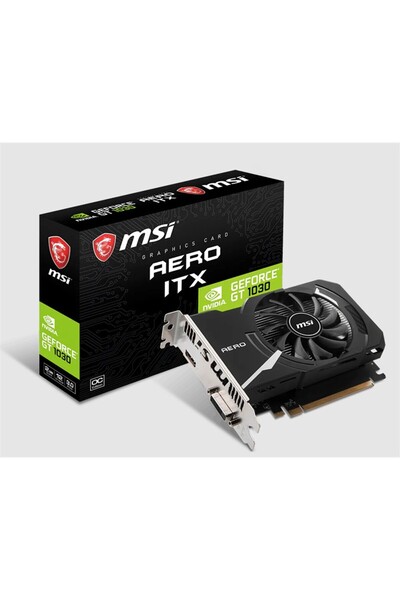 MSI GEFORCE GT1030 AERO ITX 2GD4 OC 2GB DDR4 64BIT 1XHDMI 1XDVI EKRAN KARTI