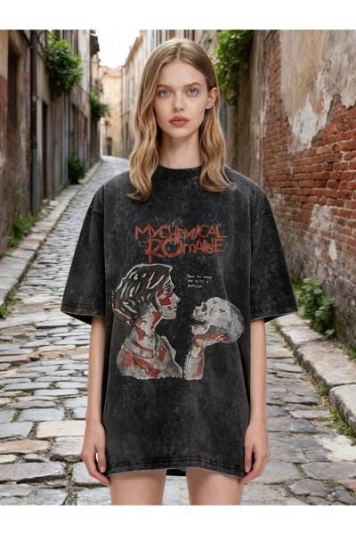 Toum Μπλουζάκι MyChemical Romance με στάμπα, Unisex, που πλένεται, Vintage, O...