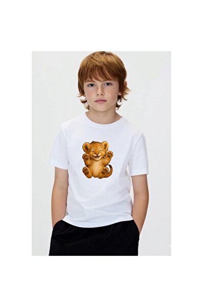 playwear Παιδικό unisex μπλουζάκι με στάμπα ξαπλωμένου αρκούδου, 100% βαμβάκι...