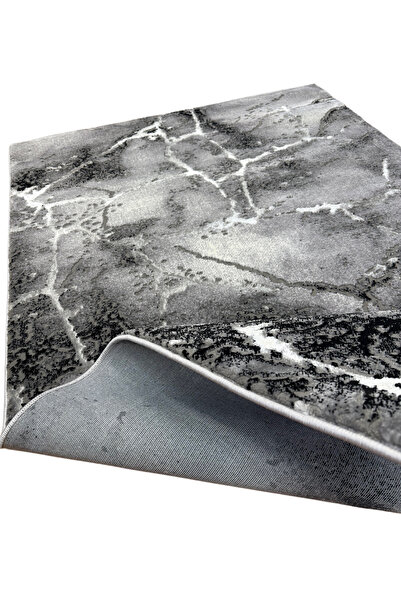 Marmum Covor Modern Abstract Tip Marmură, Antiderapant, Multicolor, pentru Li...