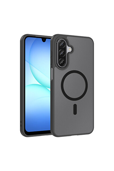 Case 4U Galaxy A17 Kılıf M-safe Şarj Özellikli C4U Babet Kapak - Siyah