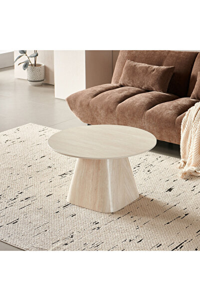 Home Box Astonia Round Sintered Stone Top Coffee Table