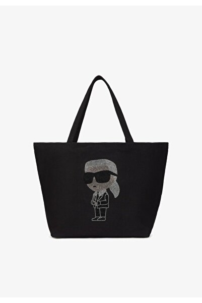 Karl Lagerfeld IKON RHINESTONES - Canvas Bag - black