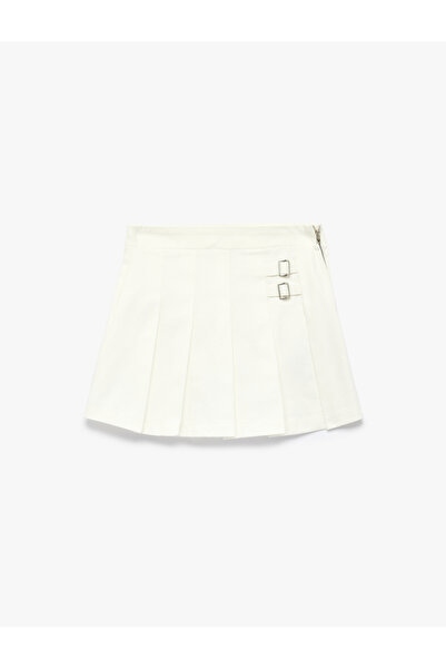 Koton Toka Detaylı Kalın Pileli Etek