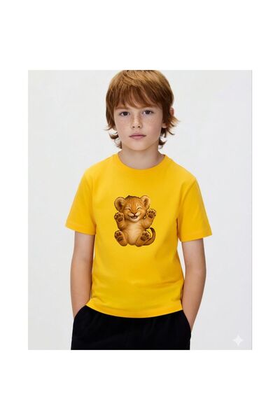 playwear Παιδικό unisex μπλουζάκι με στάμπα ξαπλωμένου αρκούδου, 100% βαμβάκι...