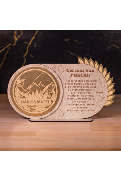 Creators of Crafts Cadou personalizat pentru Pescar,25x15cm