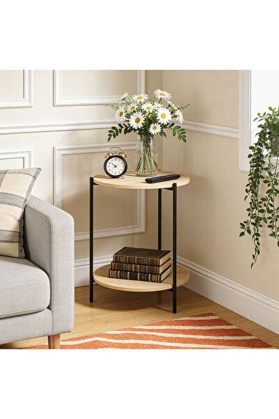 Home Box طاولة موفو لولا المستديرة مع رف