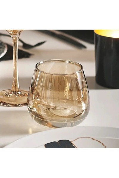 P H Panayır Home Soffy Set of 6 Gold Water Glasses