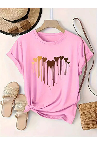 Pink Sky Υπερμεγέθη μπλουζάκια 100% βαμβακερά Unisex Άνετη εφαρμογή Τάση Νέας...