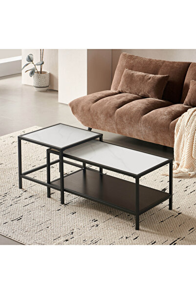 Home Box Roma Tory Sintered Stone Coffee Table - Set of 2