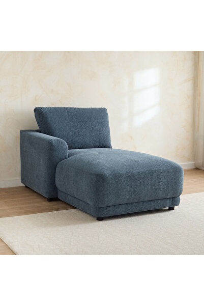 Home Box Flexa Fabric Left Chaise - Blue