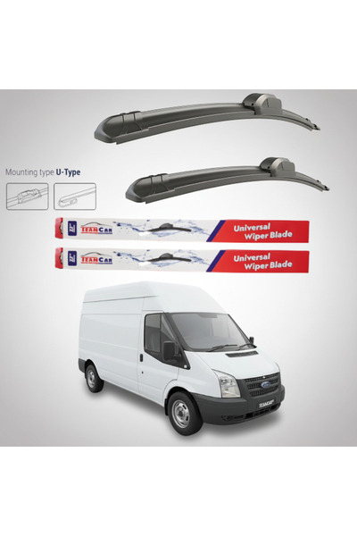 TEAMCAR Ford Transit Mk7 Van Long (2006–2009) Wiper Blades TeamCar® – Flat | ...
