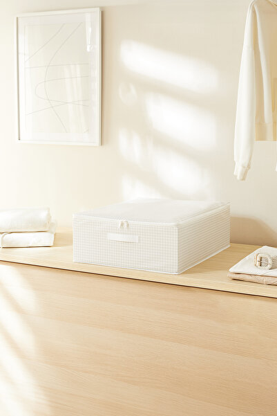 Homewave Γκρι Κουτί Αποθήκευσης Βαλίτσας με Στήριγμα 45x55x18