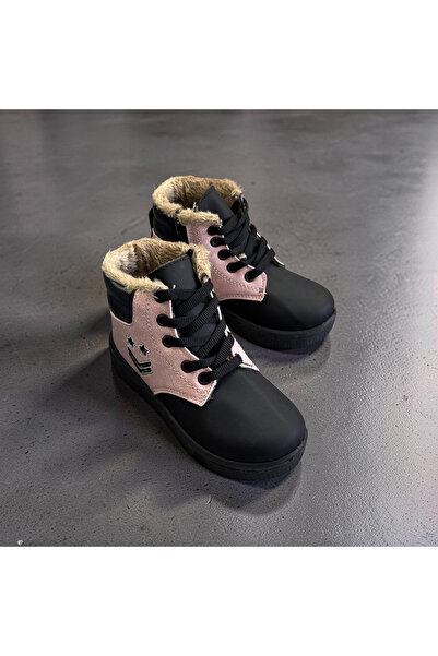 TWOX cizme pentru copii, călduroase, cu interior din lână, cu fermoar și talp...