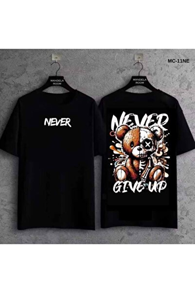 CLASSY.MODA Μαύρο Unisex Oversize T-shirt με στάμπα, Ανδρικό Γυναικείο, Άνετη...