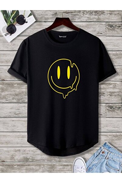 CLASSY.MODA Μαύρο Unisex Oversize T-shirt με στάμπα, Ανδρικό Γυναικείο, Άνετη...