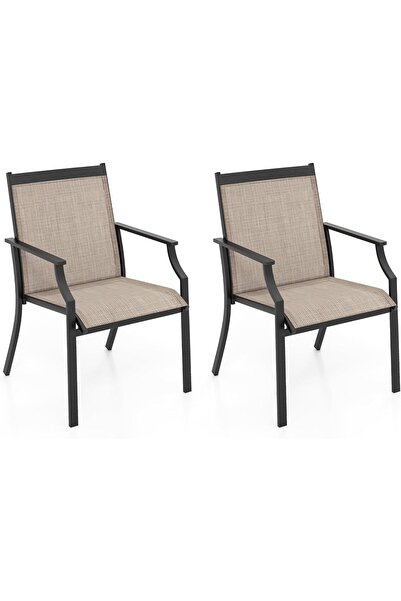 Generic Set de 2 scaune de exterior pentru luat masa