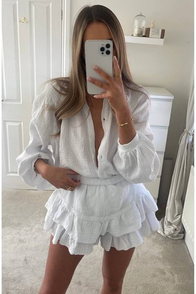 Estilo Fashion بدلة نسائية من الموسلين