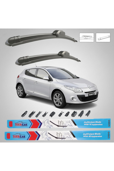 TEAMCAR Renault Megane III Hatchback (2008-2012) Σετ Υαλοκαθαριστήρων Εμπρός