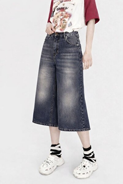 EDVESS Y2K Recycled Baggy Pocket Jean Shorts Bermuda