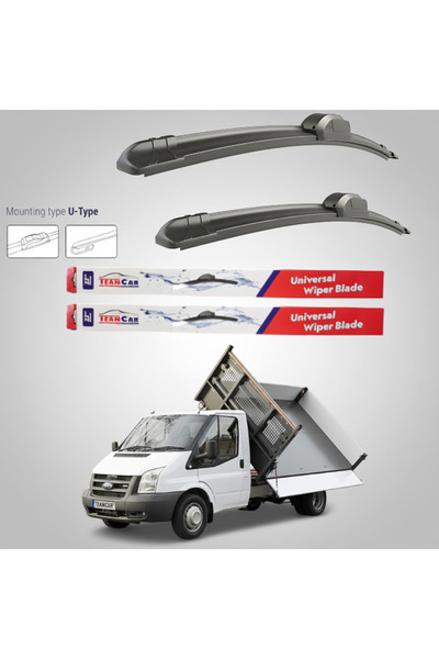 TEAMCAR Ford Transit Mk7 Wiper Blades (2006–2009) TeamCar® – Flat | Front Set