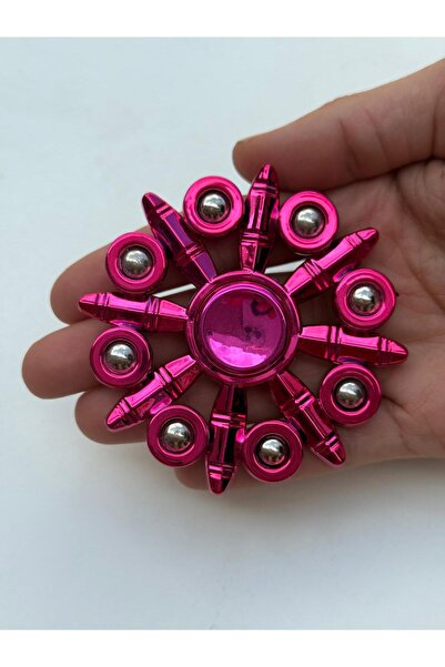 CUFFCUFFTOYS metal stres çarkı metal renklerde uzun dönen 9x9 cm