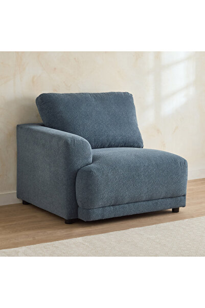 Home Box Flexa Fabric Left Armchair - Blue