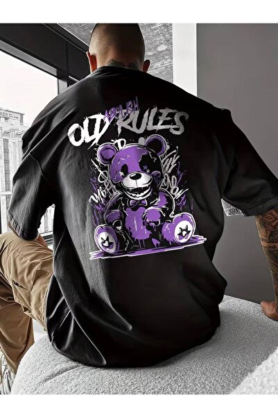 classy moda Μαύρο Unisex Oversize T-shirt με στάμπα, Ανδρικό Γυναικείο, Άνετη...