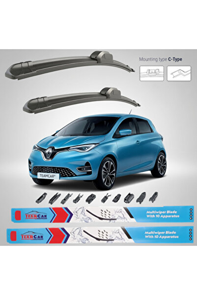 TEAMCAR Renault Zoe Facelift (2019-2024) Σετ Μπροστινών Υαλοκαθαριστήρων