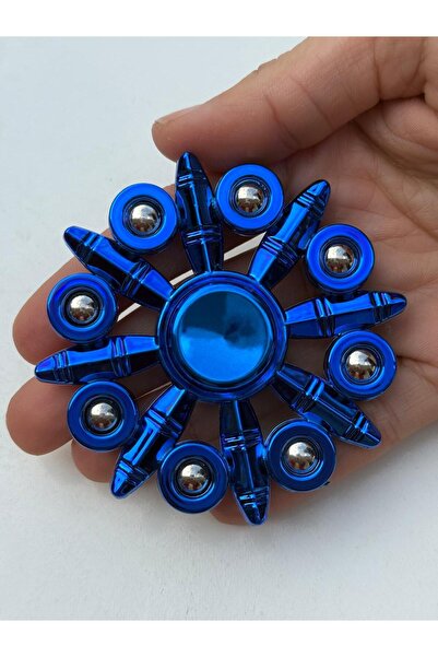 CUFFCUFFTOYS metal stres çarkı metal renklerde uzun dönen 9x9 cm