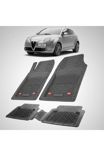 TEAMCAR Alfa Romeo MiTo Χάτσμπακ 3-θυρο Συμβατά Πατάκια Επιδαπέδιας Στέγασης ...