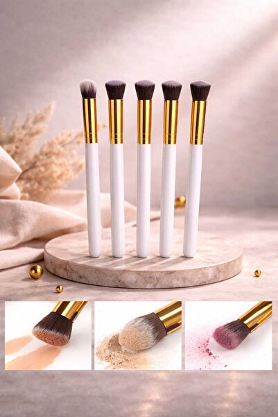 VitaMood Yaşam Σετ 5 επαγγελματικών πινέλων, πλήρες σετ, λευκό