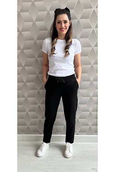OnlyForYou Pantalon conic sport din bumbac elastic