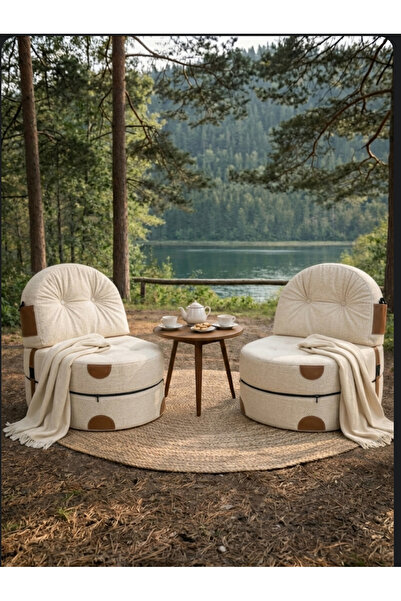 PUFYMAX Comfy Yeni Nesil Bohem Çay seti,İkili koltuk berjer,uzanma koltuğu ço...