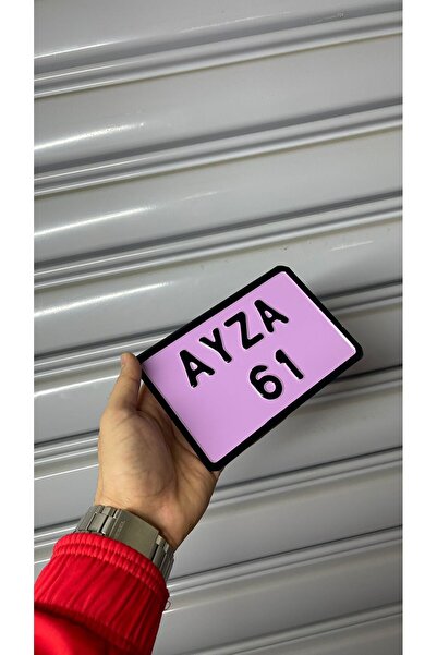 ALBA DEKOR - MİNİ PEMBE BİSİKLET DEKOR PLAKA KİŞİYE ÖZEL HEDİYELİK ÜRÜN